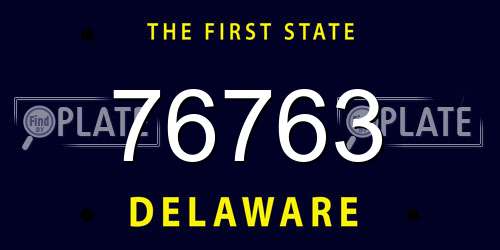 76763 Delaware License Plate