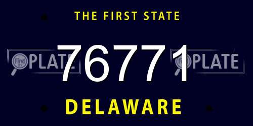 76771 Delaware License Plate