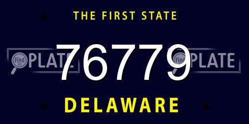 76779 Delaware License Plate