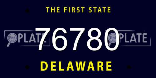 76780 Delaware License Plate