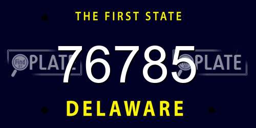 76785 Delaware License Plate