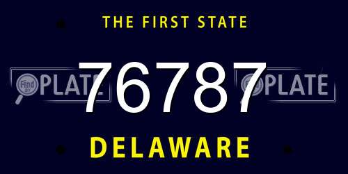 76787 Delaware License Plate