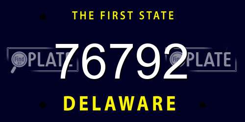 76792 Delaware License Plate