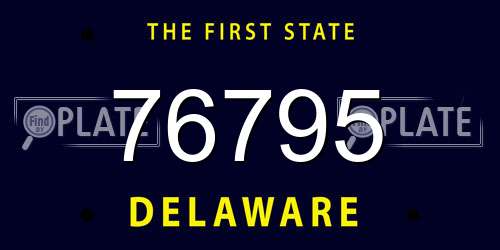 76795 Delaware License Plate