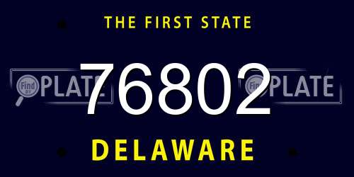 76802 Delaware License Plate
