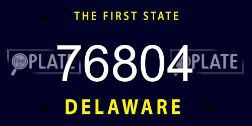 76804 Delaware License Plate