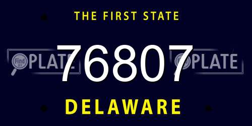 76807 Delaware License Plate
