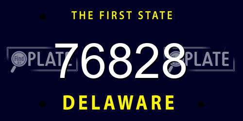 76828 Delaware License Plate