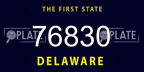 76830 Delaware License Plate