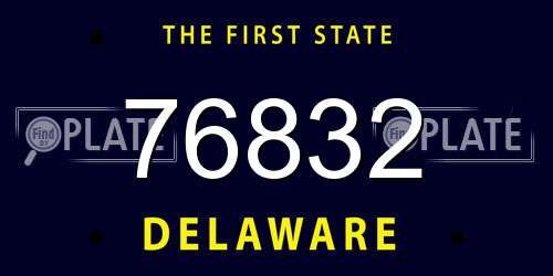 76832 Delaware License Plate