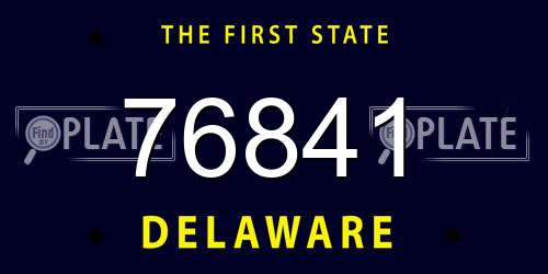76841 Delaware License Plate