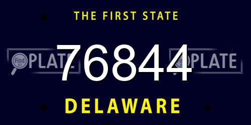 76844 Delaware License Plate