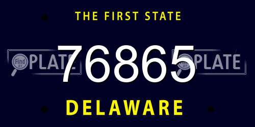 76865 Delaware License Plate