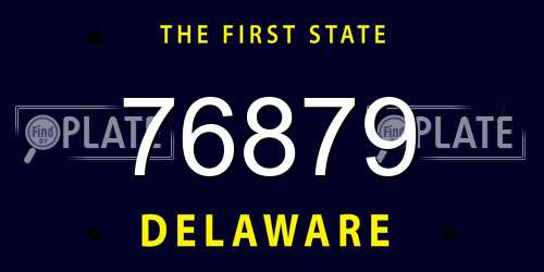 76879 Delaware License Plate