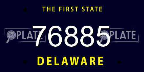 76885 Delaware License Plate