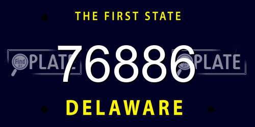 76886 Delaware License Plate