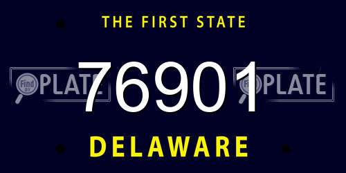 76901 Delaware License Plate