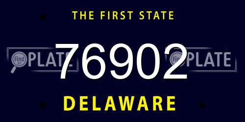 76902 Delaware License Plate