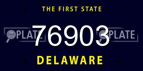 76903 Delaware License Plate
