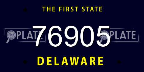 76905 Delaware License Plate