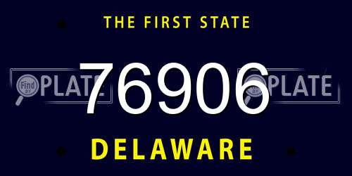 76906 Delaware License Plate