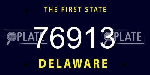 76913 Delaware License Plate