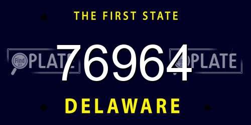 76964 Delaware License Plate