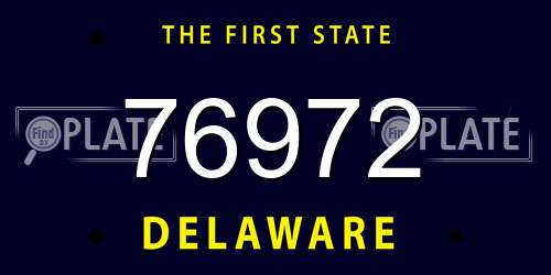 76972 Delaware License Plate