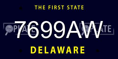 7699AW Delaware License Plate