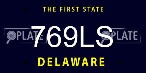 769LS Delaware License Plate