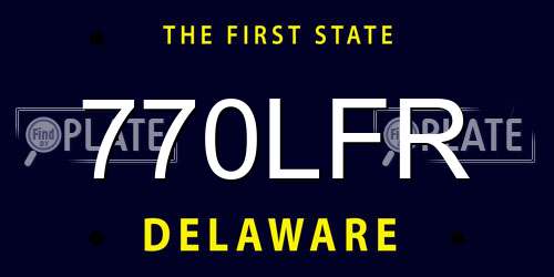 770LFR Delaware License Plate