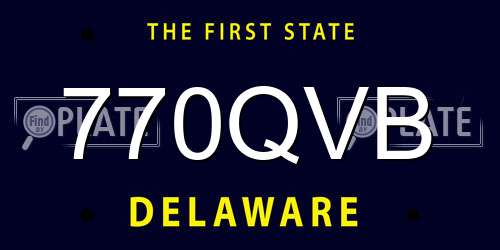 770QVB Delaware License Plate