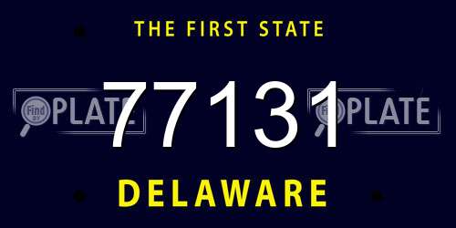 77131 Delaware License Plate