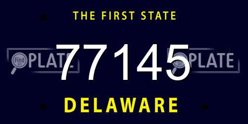 77145 Delaware License Plate
