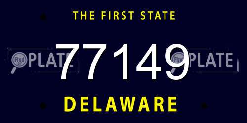 77149 Delaware License Plate