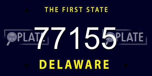 77155 Delaware License Plate