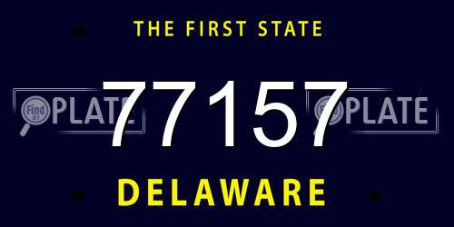77157 Delaware License Plate