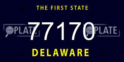 77170 Delaware License Plate