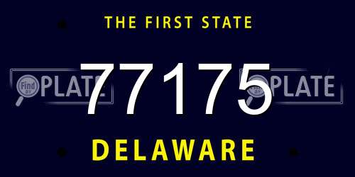 77175 Delaware License Plate