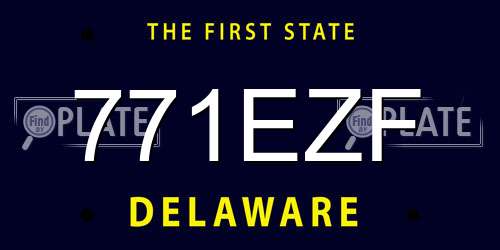 771EZF Delaware License Plate
