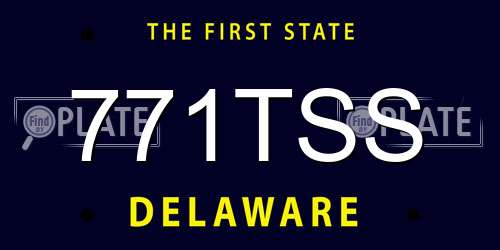 771TSS Delaware License Plate