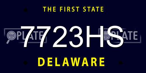 7723HS Delaware License Plate