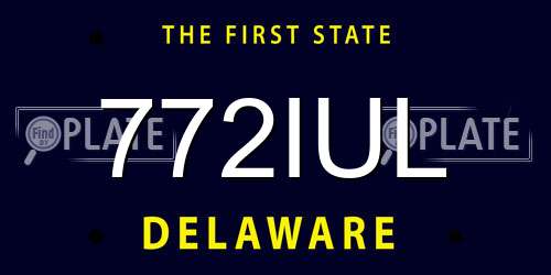 772IUL Delaware License Plate