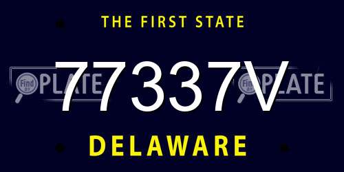 77337V Delaware License Plate
