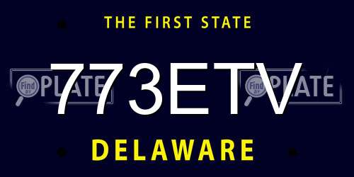 773ETV Delaware License Plate