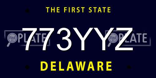 773YYZ Delaware License Plate