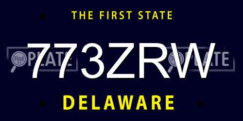 773ZRW Delaware License Plate