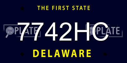 7742HC Delaware License Plate