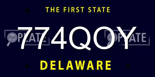 774QOY Delaware License Plate