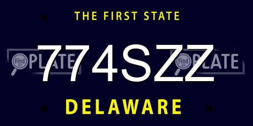 774SZZ Delaware License Plate